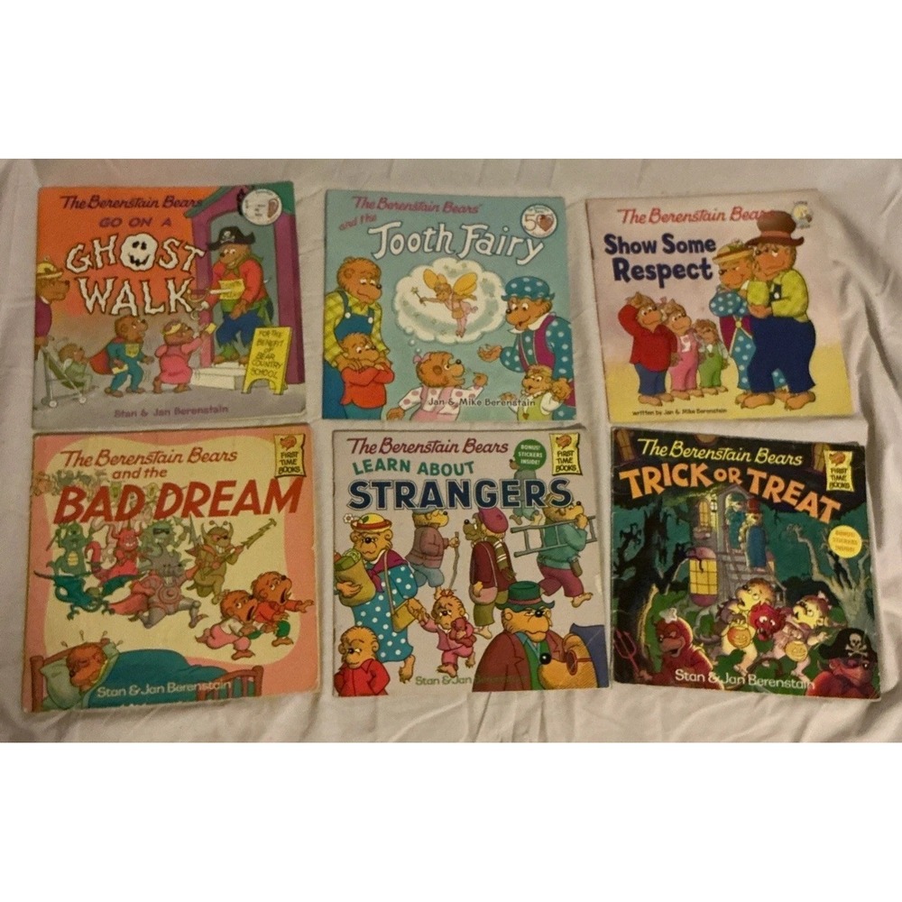 Vintage First Time Books 1985-2012 Lot of 6 Berenstain Bears by Jan Bernstein